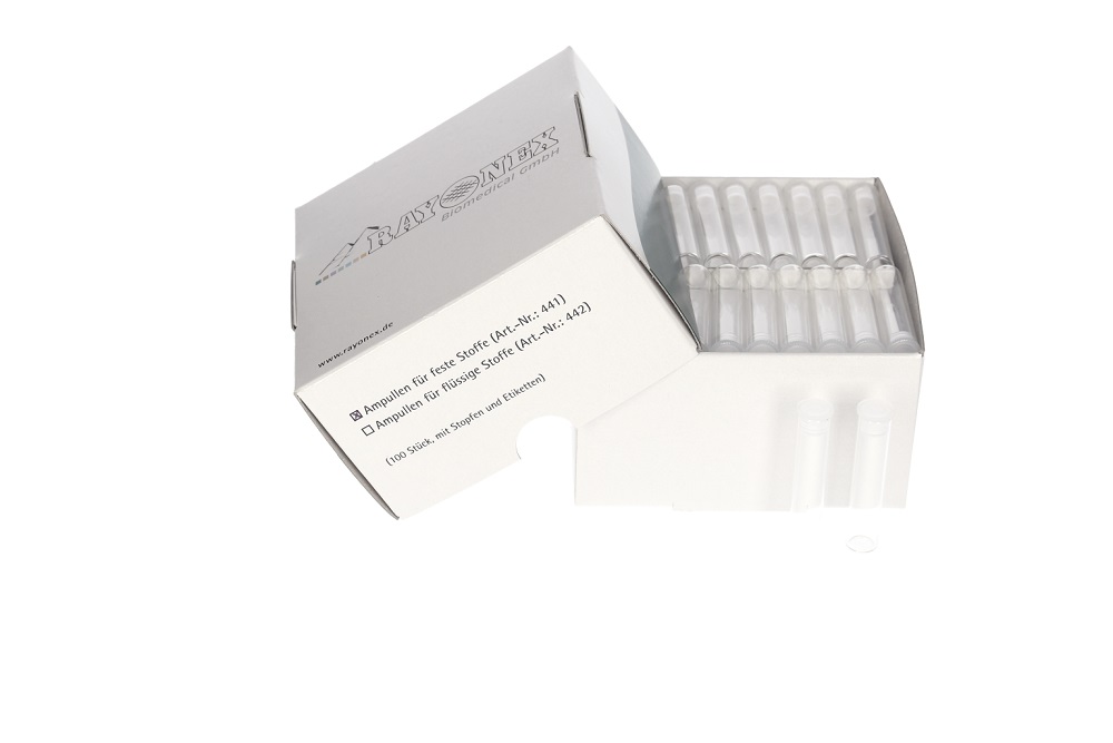 Fiole probă din sticlă cu capace și etichete