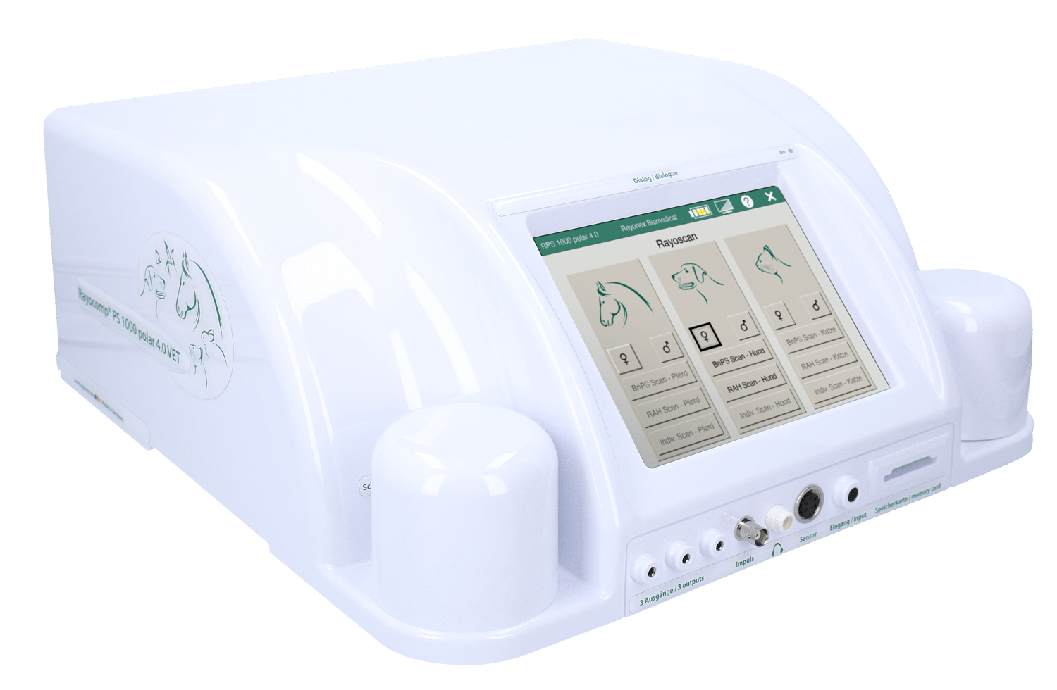 Rayocomp PS 1000 polar 4.0 VET - aparat de biorezonanță staționar high-end pentru biorezonanța conform Paul Schmidt în cabinetul tău veterinar.